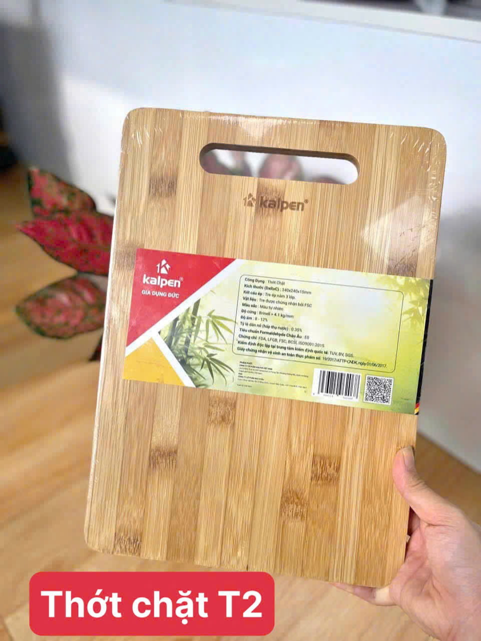 Thớt tre Kalpen sz nhỏ T1 (thớt thái)