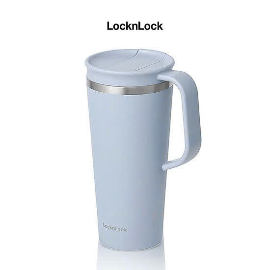 LHC4330-Bình giữ nhiệt Lock&Lock Daily Handle Tumbler 600ml sơn tĩnh điện nắp trượt tích hợp tay cầm