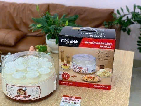MÁY LÀM SỮA CHUA, CARAMEN KIÊM NỒI HẤP VÀ LÀM BÁNH ĐA NĂNG CREEN CR-H168