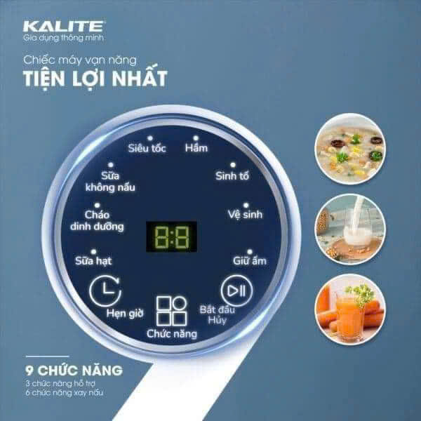MÁY LÀM SỮA HẠT MINI DUNG TÍCH 1.2L KALITE KCB12B