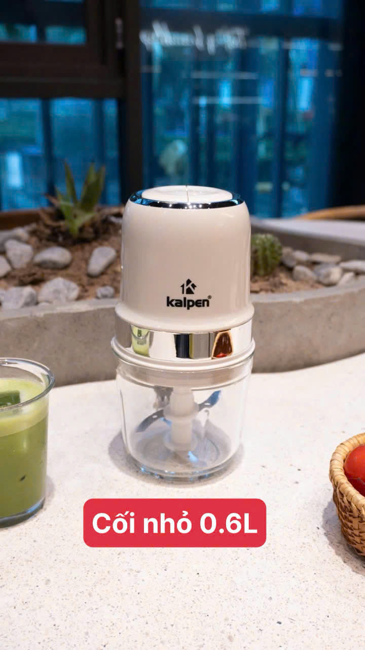 MÁY XAY THỊT 2 CỐI THỦY TINH KALPEN S1