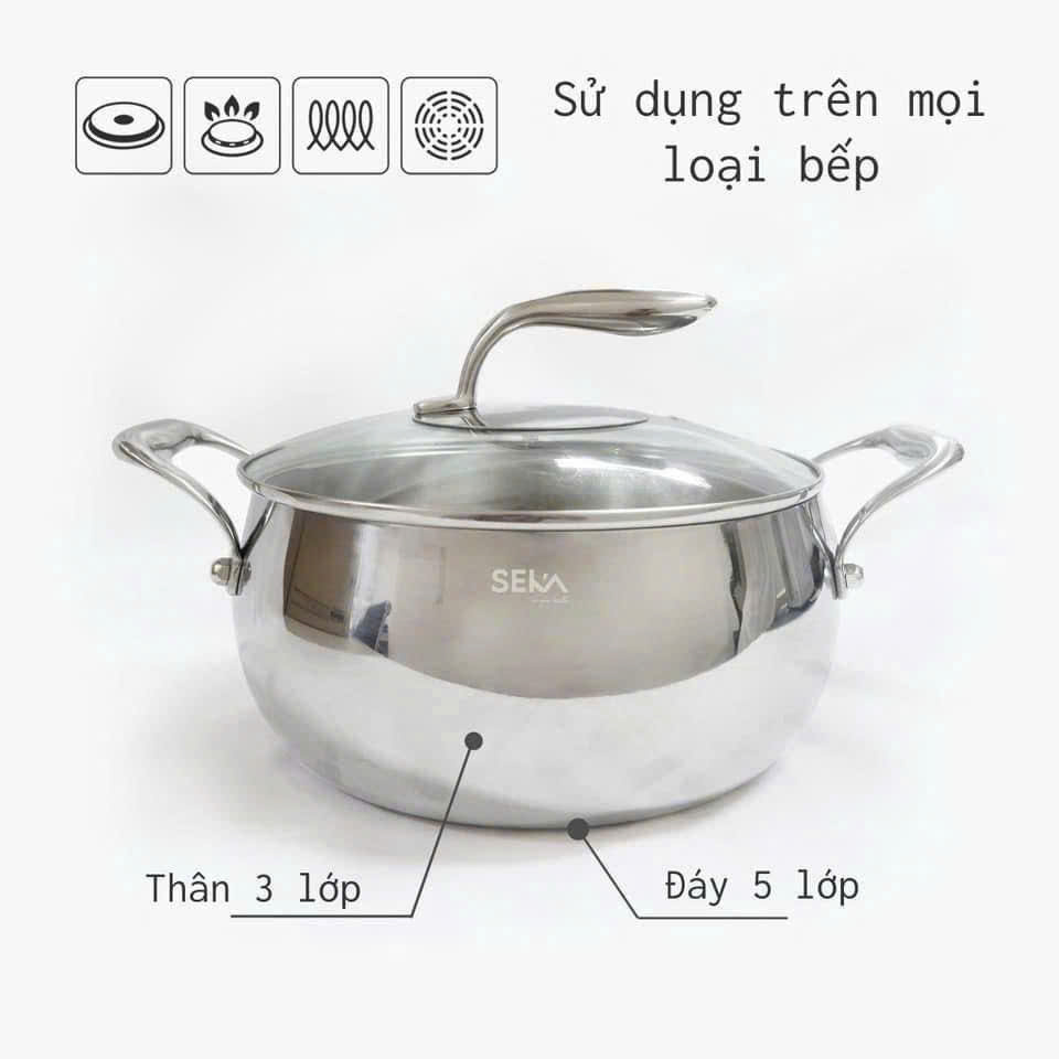 Nồi 5 Đáy Seka SK6080 22cm đáy liền