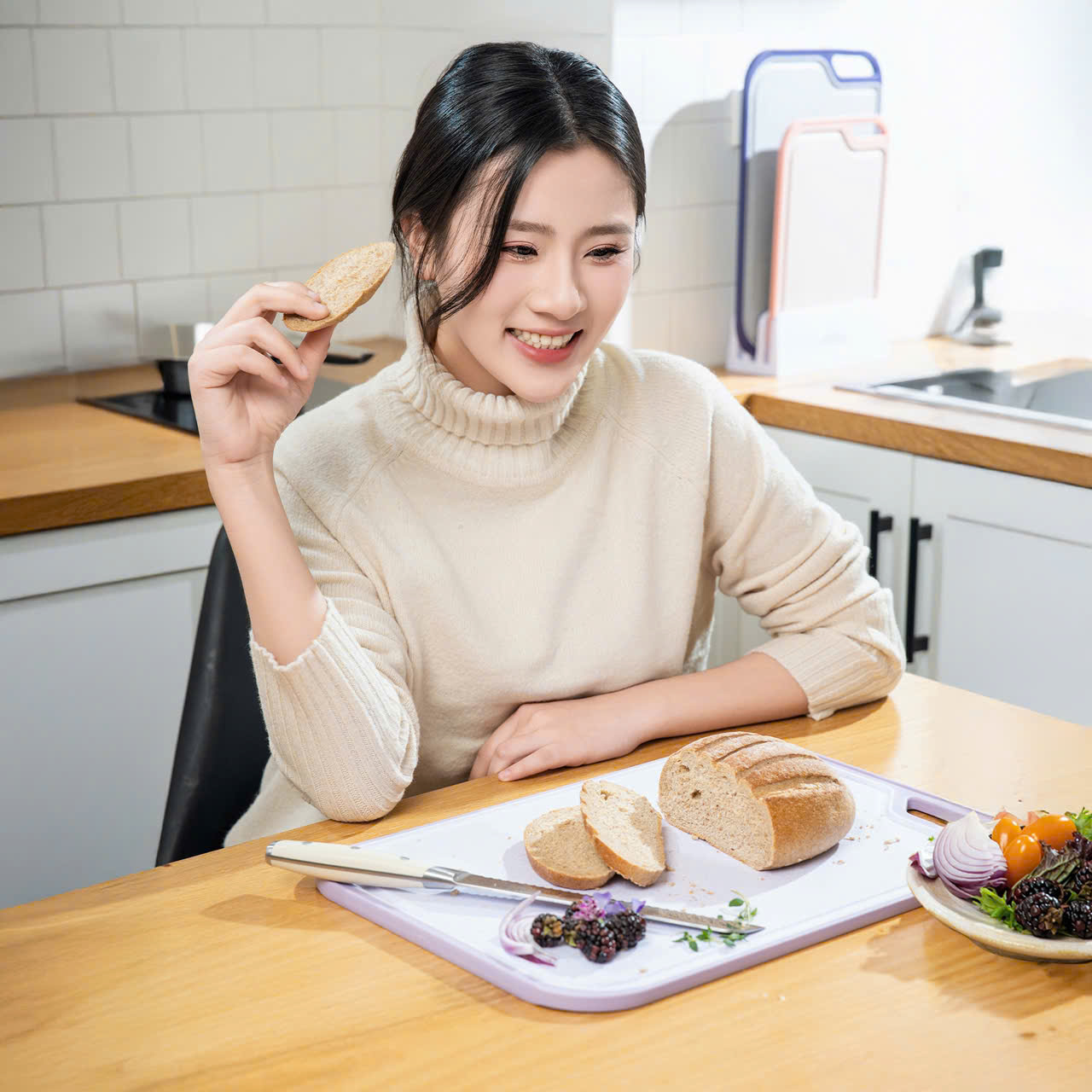 Combo 3 thớt nhựa kháng khuẩn Haatz CIM296