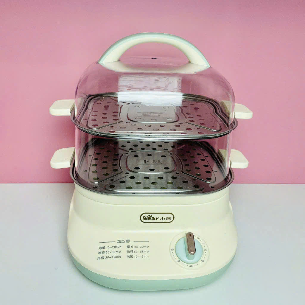 Nồi hấp điện 2 tầng  đa năng bear DZG-C60W9 dung tích 6L BẾP NHÀ BEAR