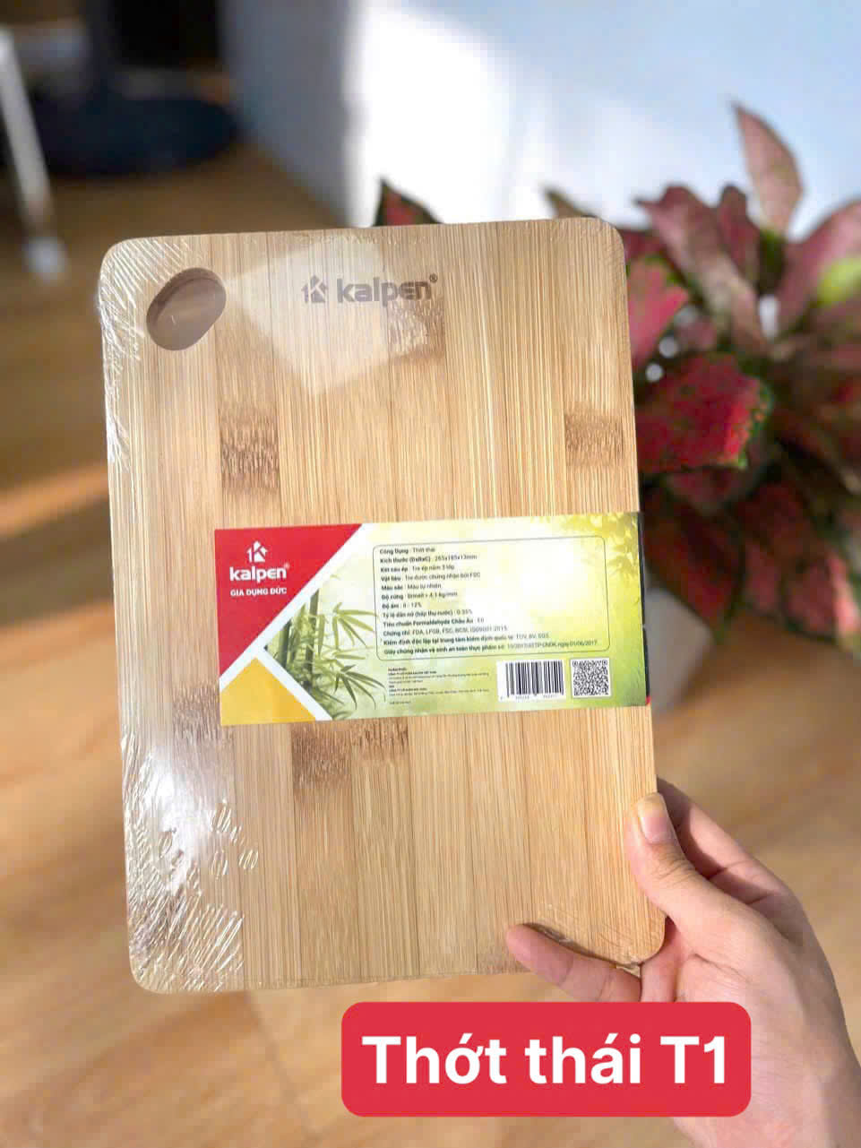 Thớt tre Kalpen sz nhỏ T1 (thớt thái)