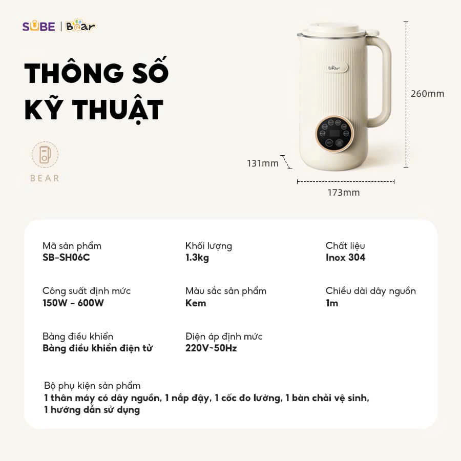 MÁY LÀM SỮA HẠT SB-SH06C
