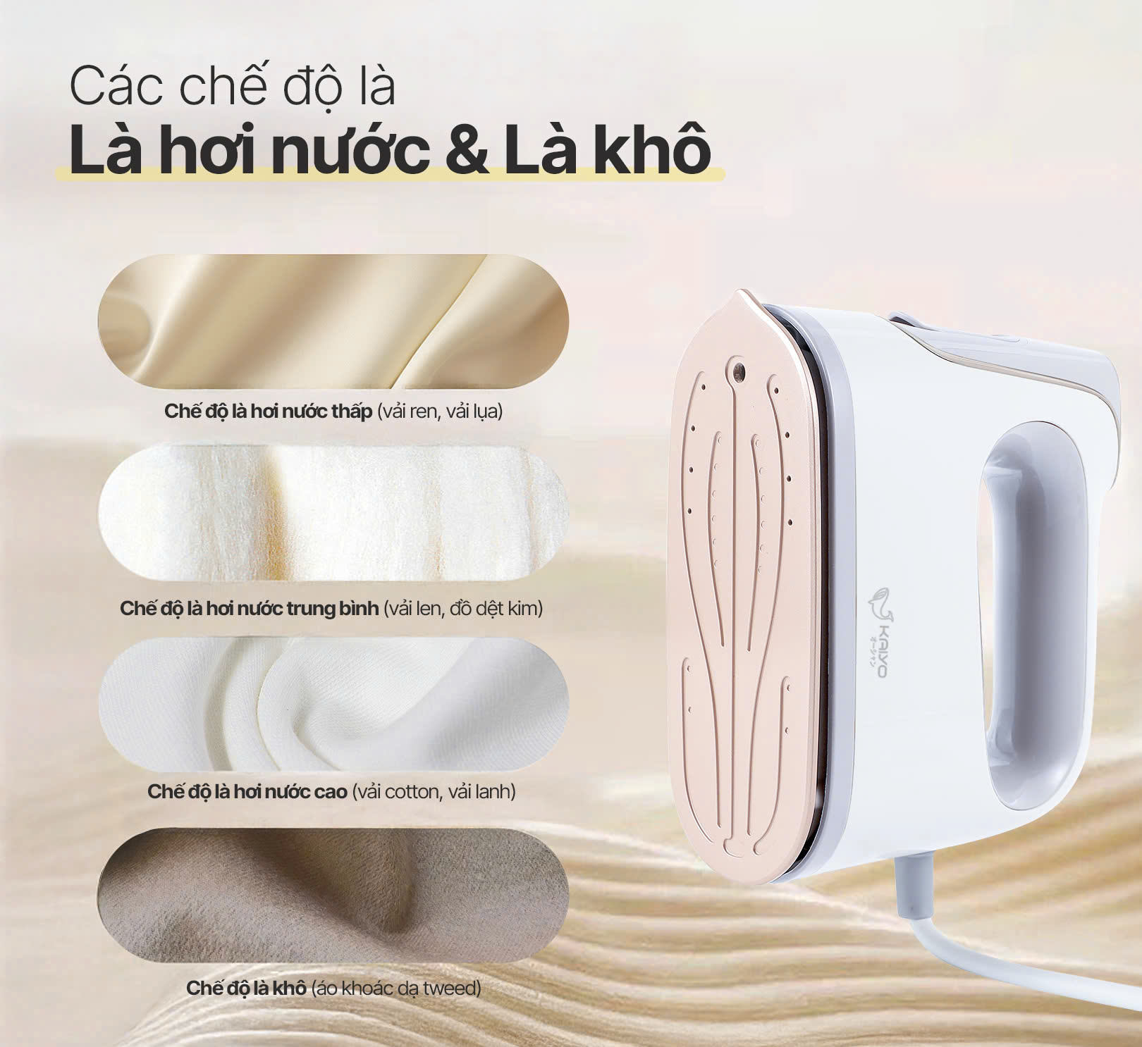 ? BÀN LÀ HƠI NƯỚC MINI KAIYO (KSI-414)