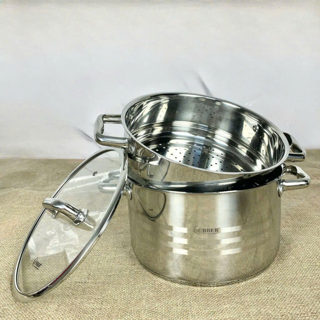Bộ nồi 6 món Arber AN05V thêm xửng hấp và quánh