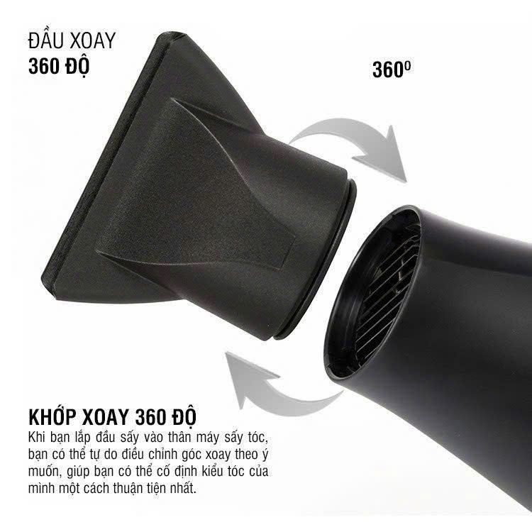 ENA146BLK- Máy Sấy Tóc LocknLock Máy Sấy Công Suất Cao 2 Chiều Chính Hãng Cao Cấp