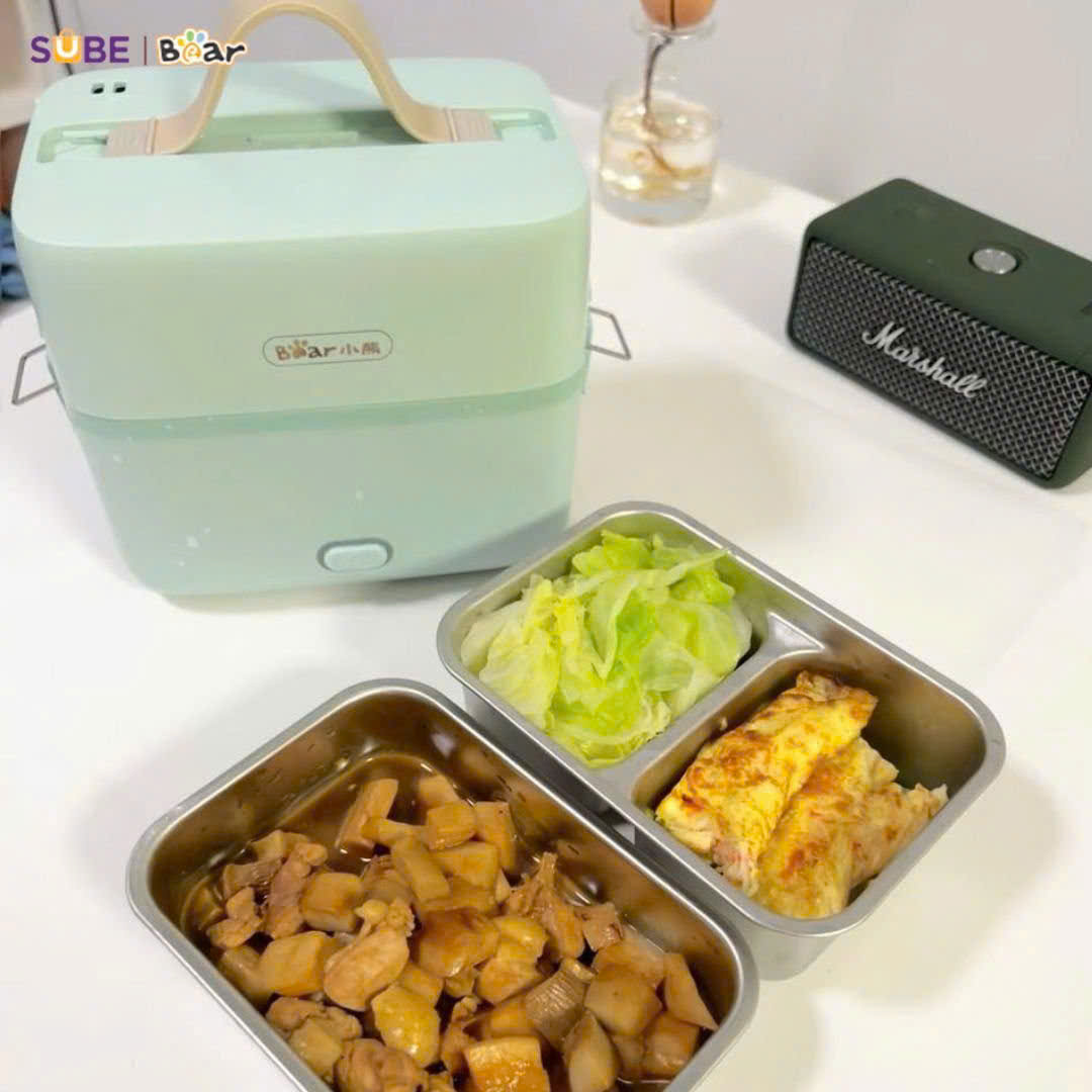 HỘP CƠM VĂN PHÒNG HÂM NÓNG VÀ NẤU CHÍN THỰC PHẨM BEAR SB-HC12L