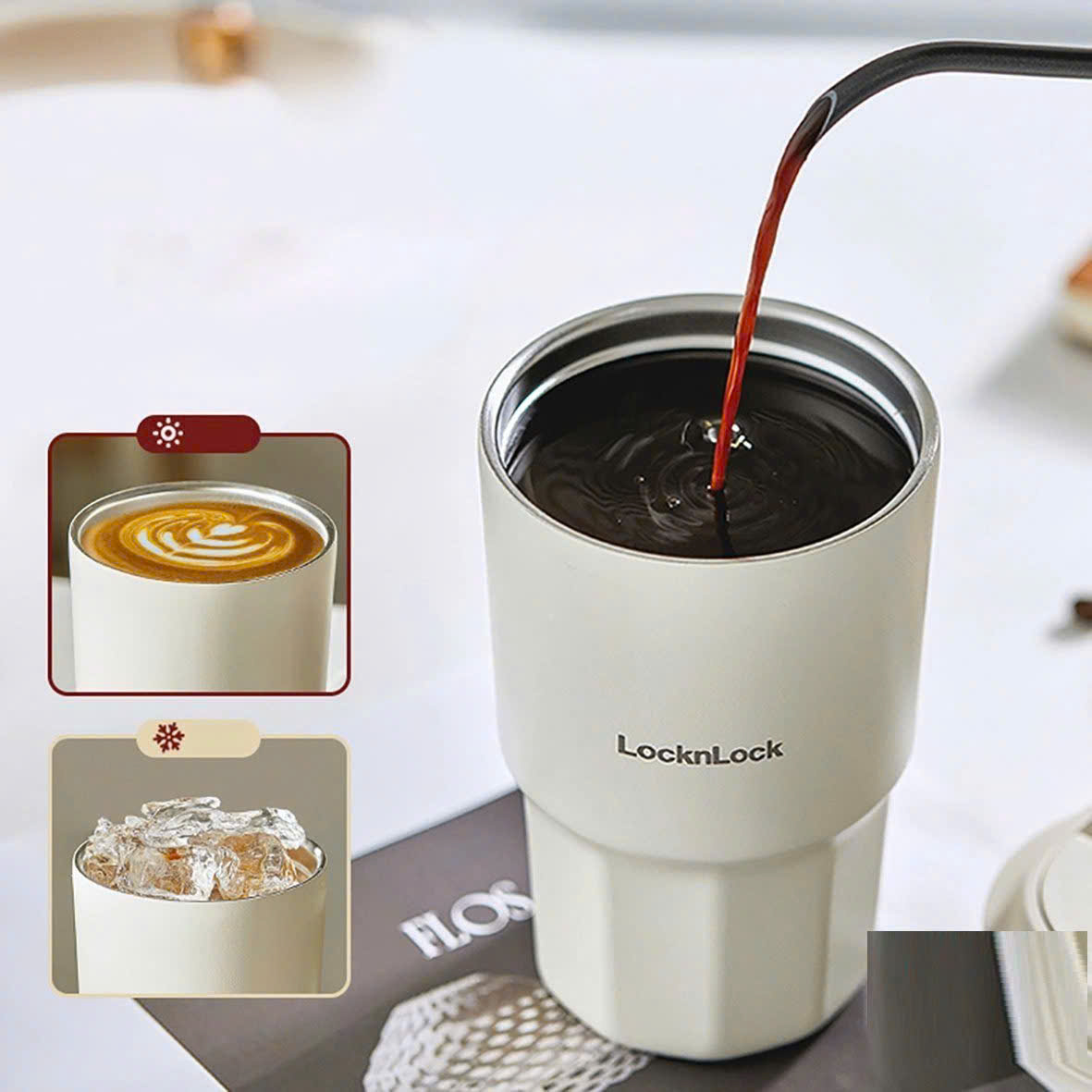 Ly Giữ Nhiệt LocknLock Vacuum Coffee 450ml LHC4340 - Ly Cà Phê Giữ Nhiệt