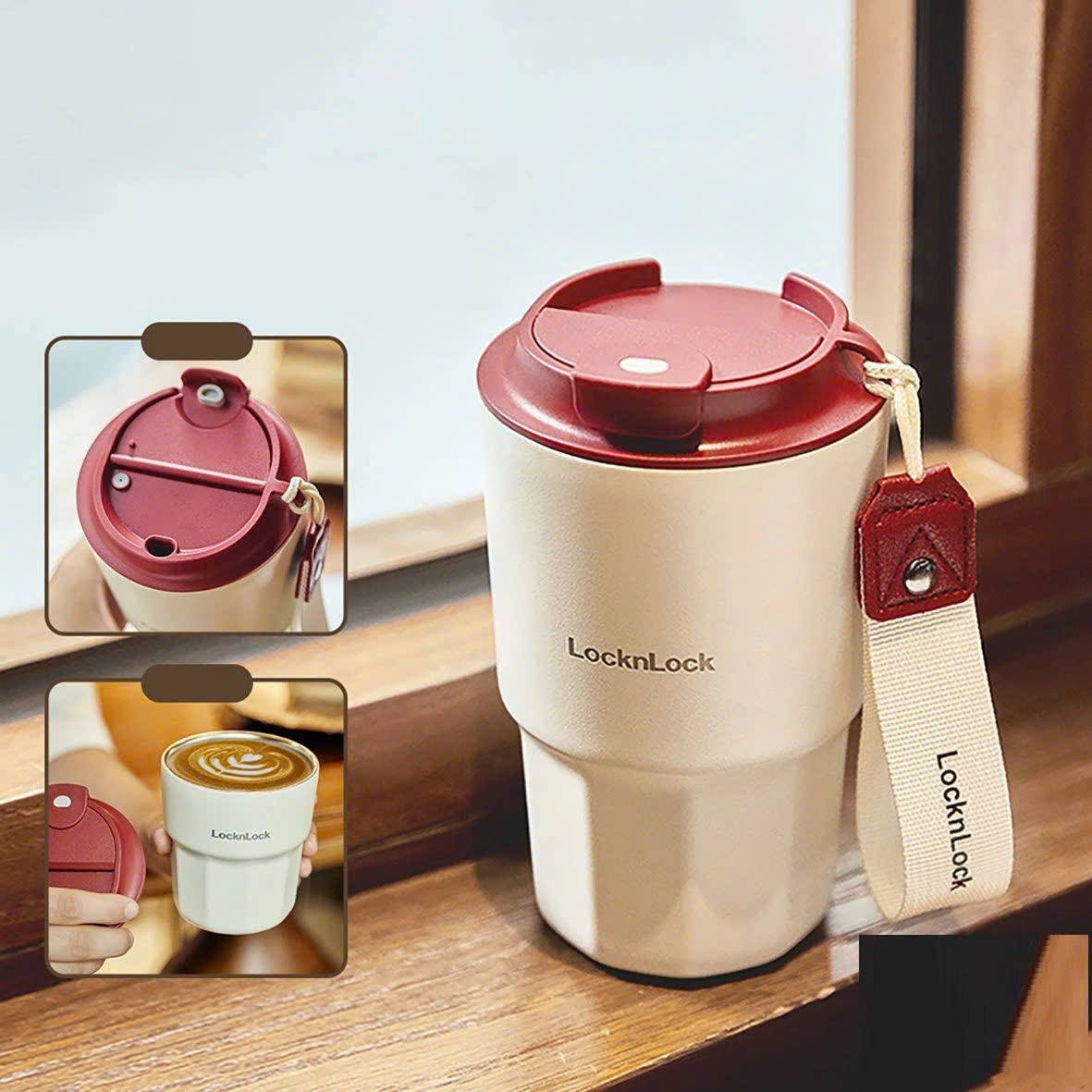 Ly Giữ Nhiệt LocknLock Vacuum Coffee 450ml LHC4340 - Ly Cà Phê Giữ Nhiệt