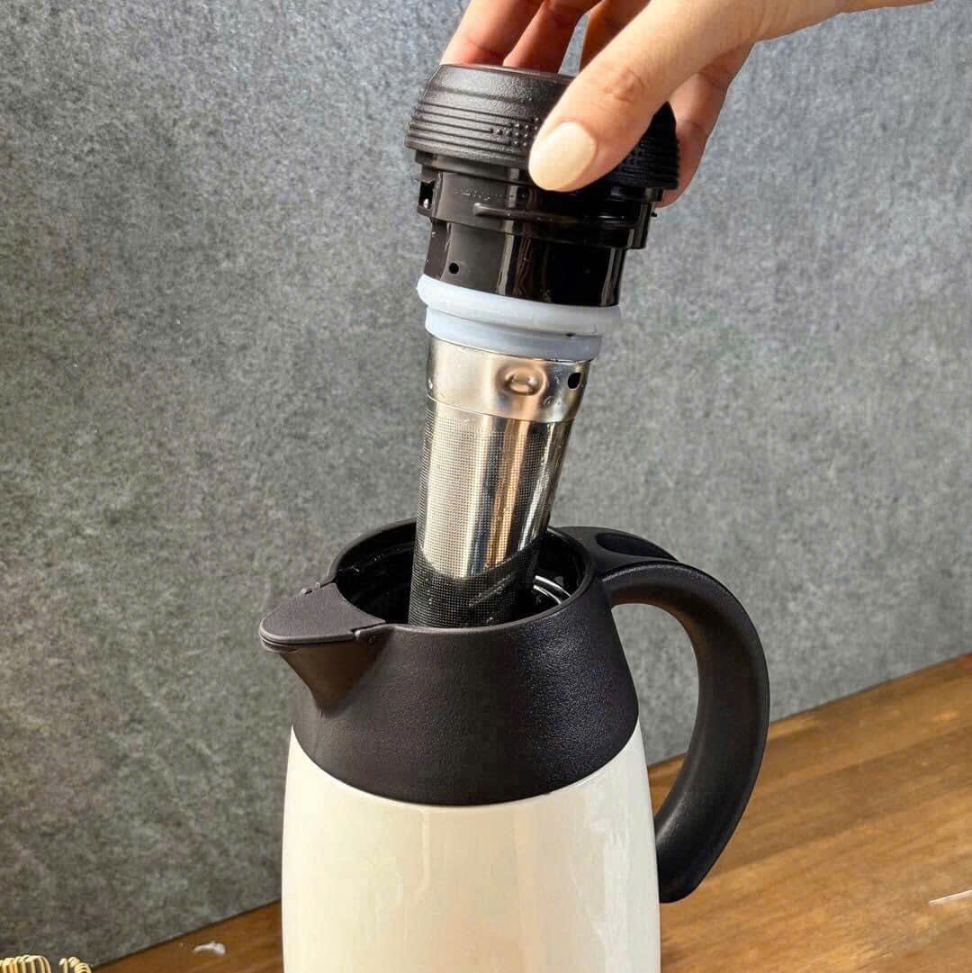 Bình giữ nhiệt có kèm lõi lọc trà inox 304 Kaiyo 1100ml