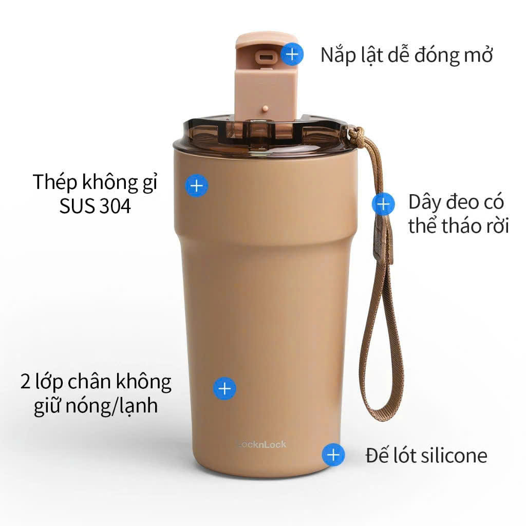 Bình giữ nhiệt LocknLock 500ml phủ sứ LHC4357