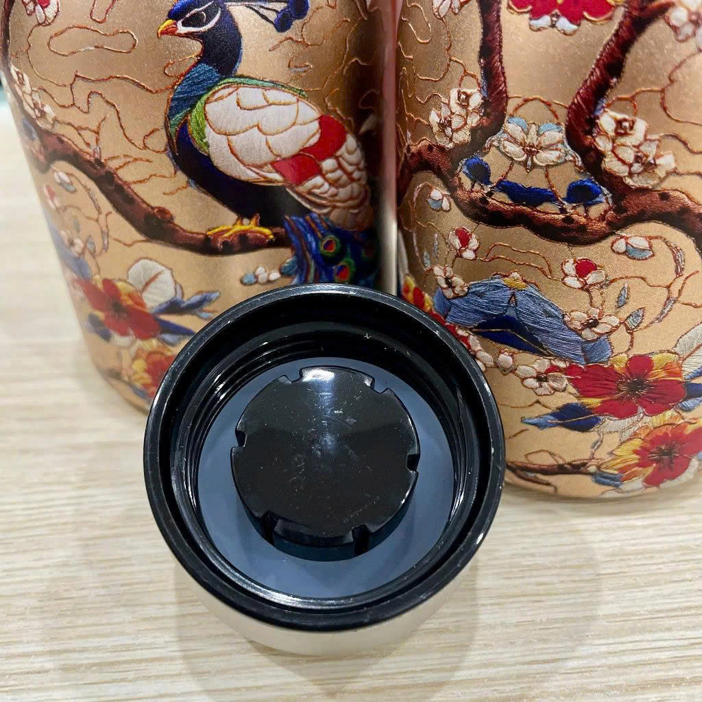 Bình giữ nhiệt Vintage có quai xách xinh xắn - Bướm