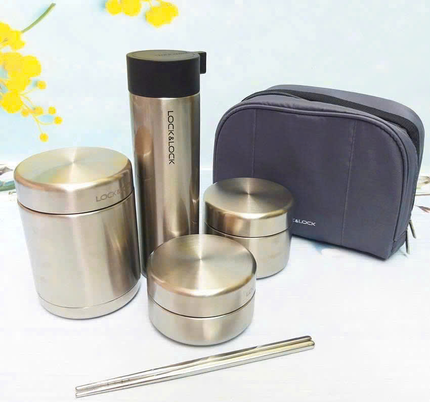 Bộ hộp cơm giữ nhiệt Lock&Lock LHC8016S01