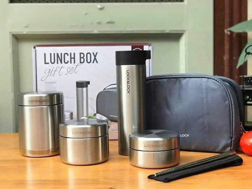 Bộ hộp cơm giữ nhiệt Lock&Lock LHC8016S01