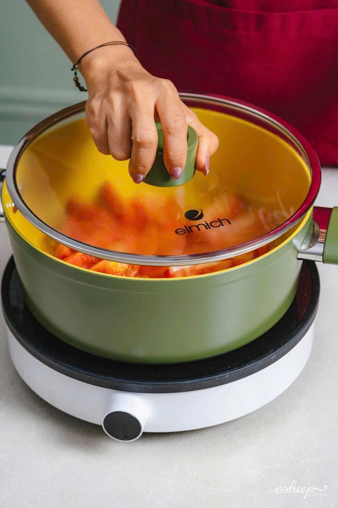 Bộ nồi elmich phủ sứ