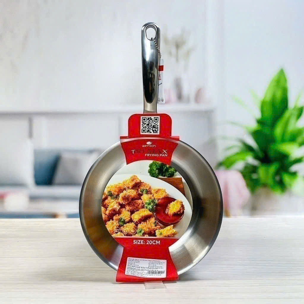 Chảo nông lòng Elmich Trimax INOX Đúc Nguyên Khối size 20-24-26cm hàng châu Âu, giá Việt Nam