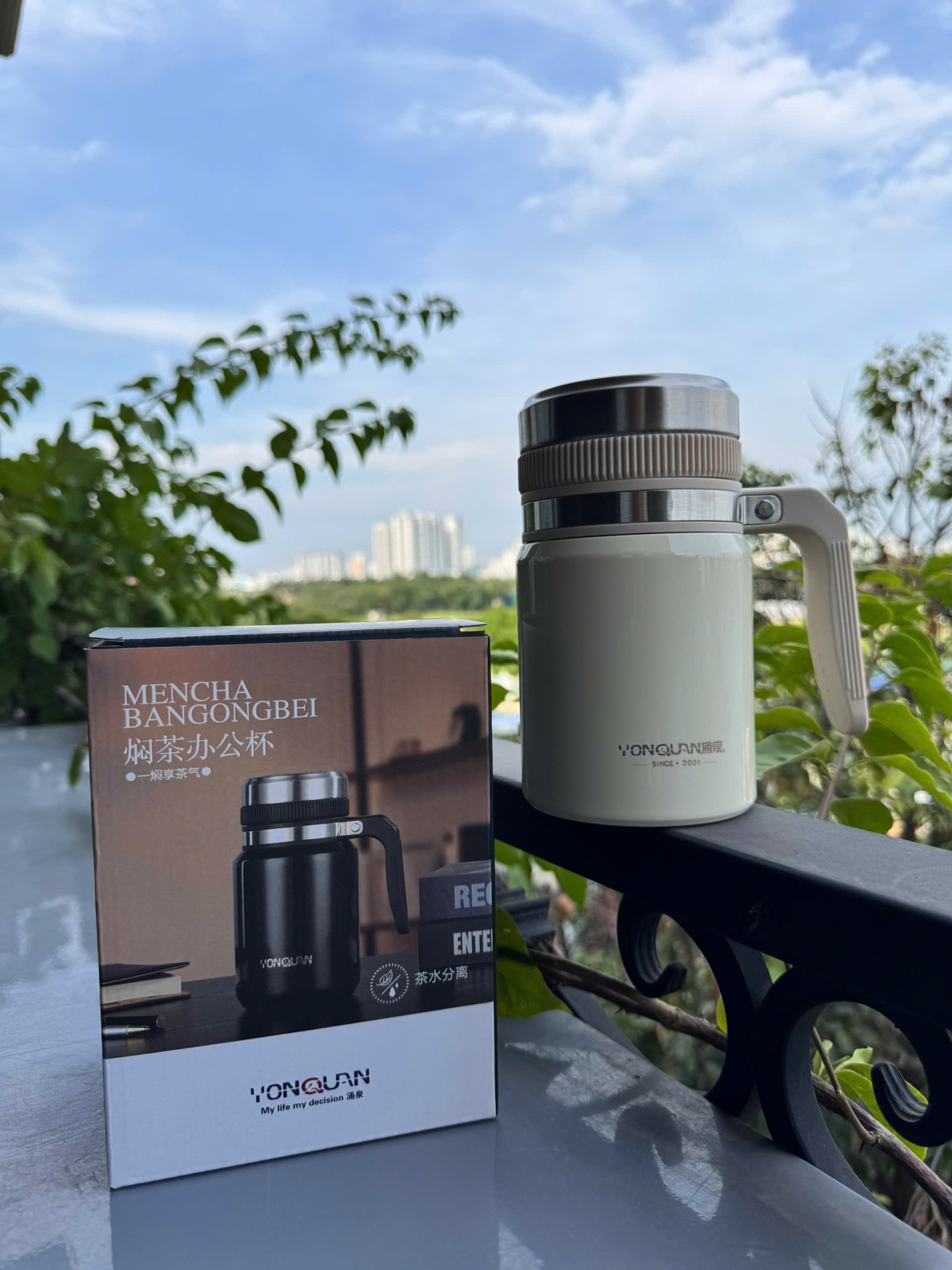 Cốc pha trà tiện lợi có lõi lọc trà 600ml