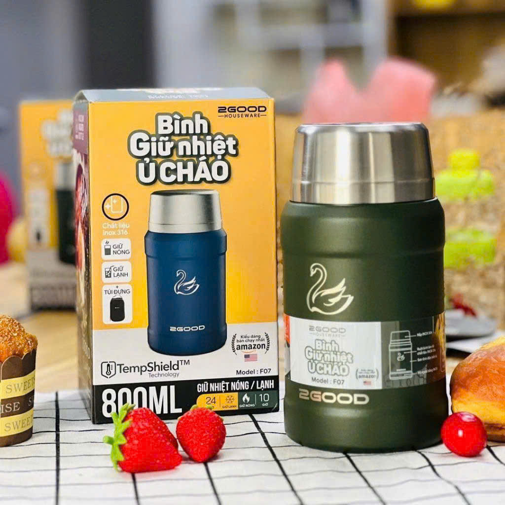 BÌNH GIỮ NHIỆT Ủ CHÁO 2GOOD F07 800ml