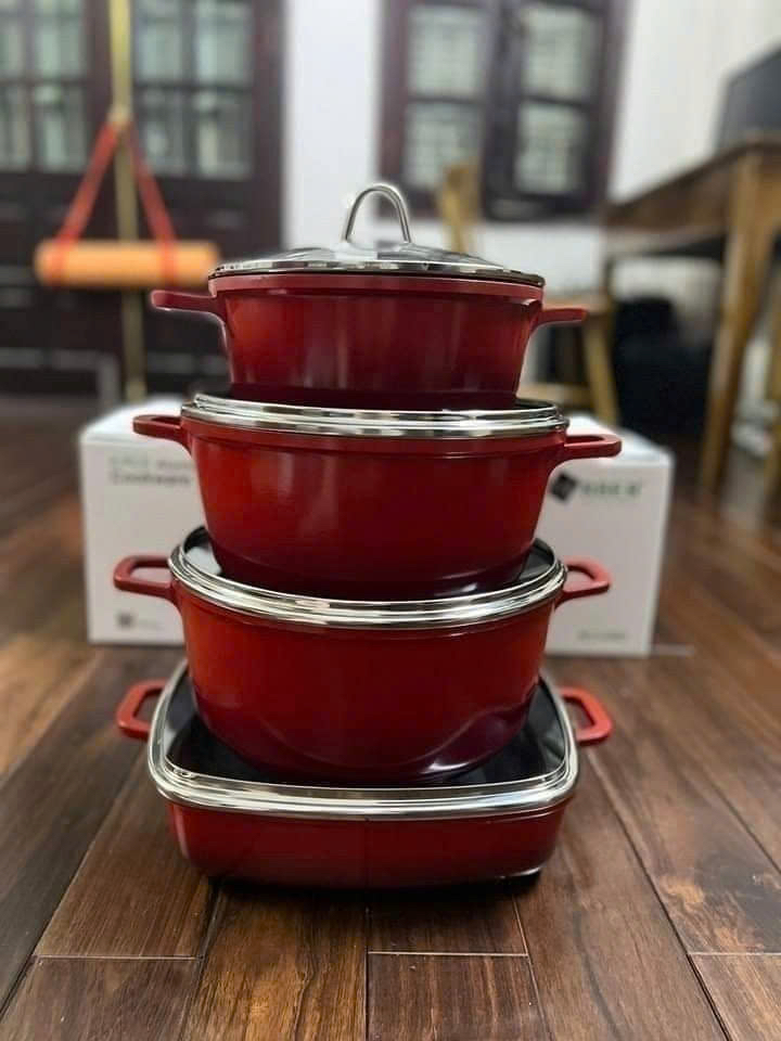 Bộ nồi nhôm đúc đáy từ 4 chiếc cao cấp ARBER ALU04D