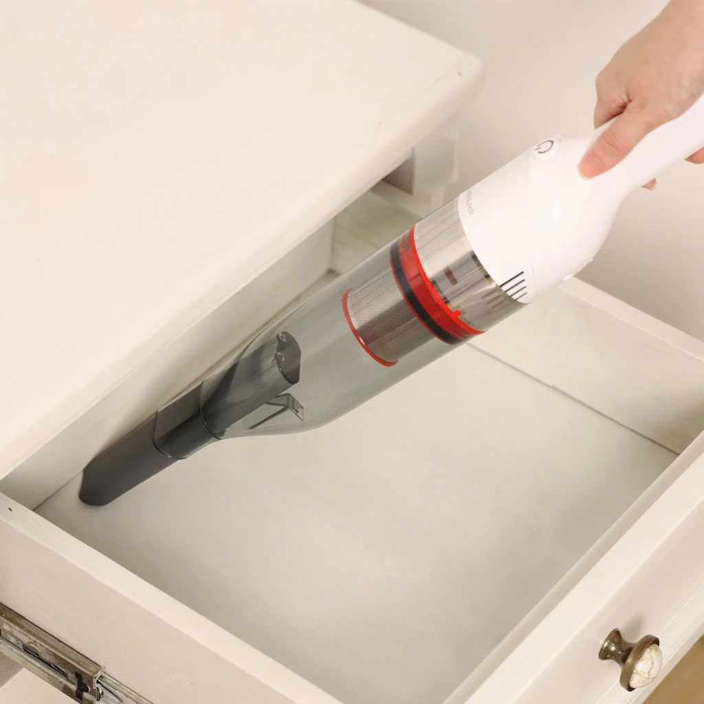 Máy hút bụi cầm tay mini LocknLock Mini vacuum cleaner 0.5L Màu trắng ENV136WHT