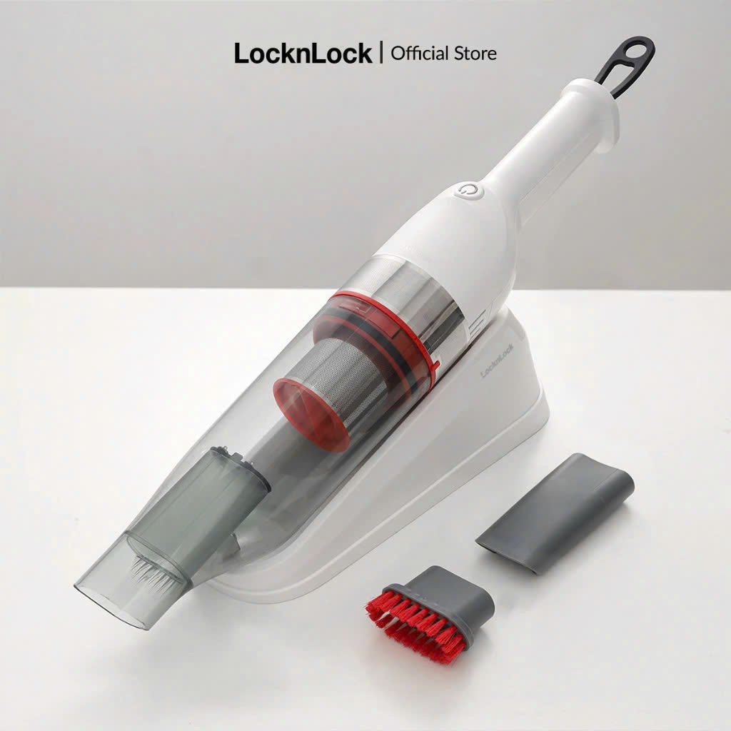 Máy hút bụi cầm tay mini LocknLock Mini vacuum cleaner 0.5L Màu trắng ENV136WHT