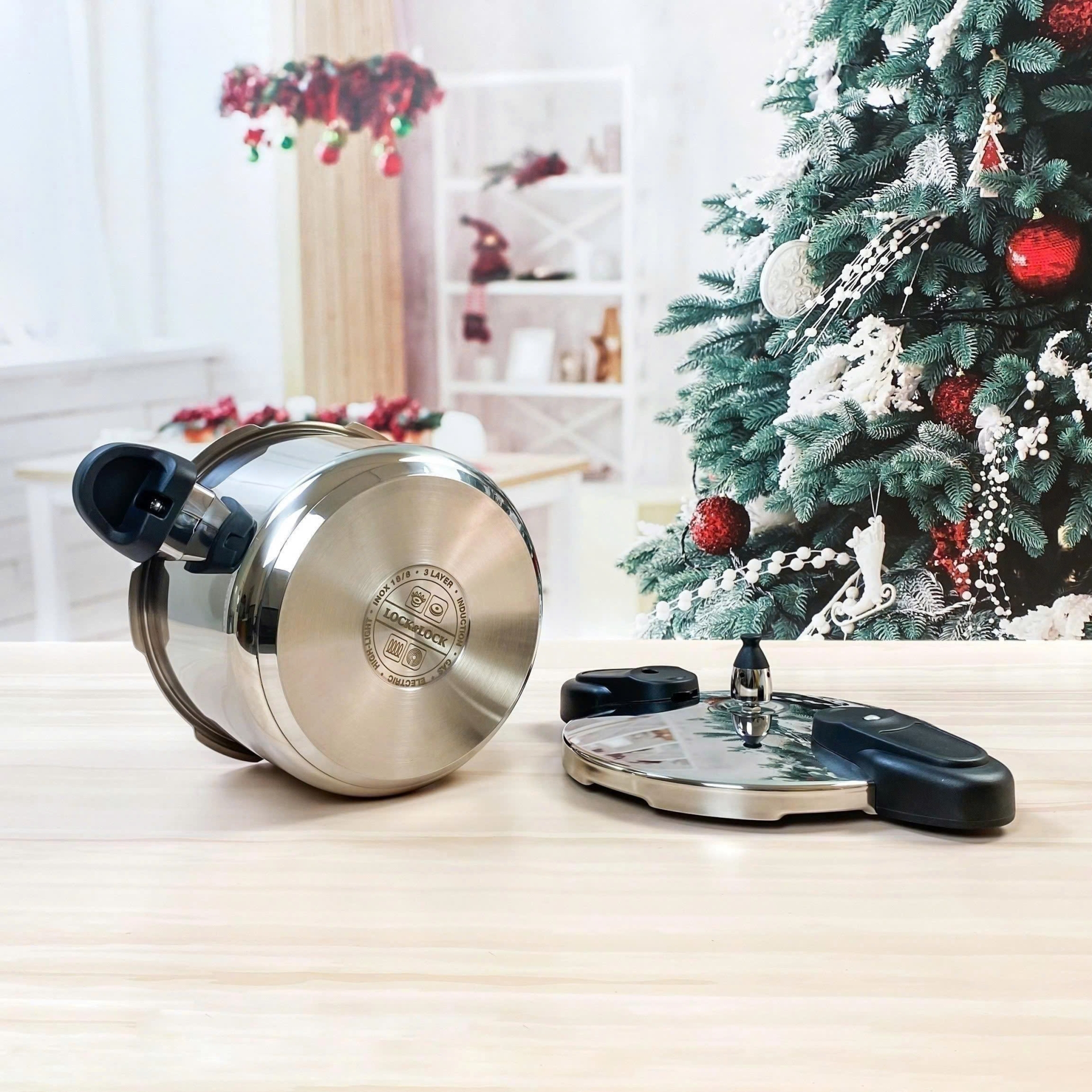 NỒI ÁP SUẤT BẰNG INOX LOCK&LOCK 4L LYD2182