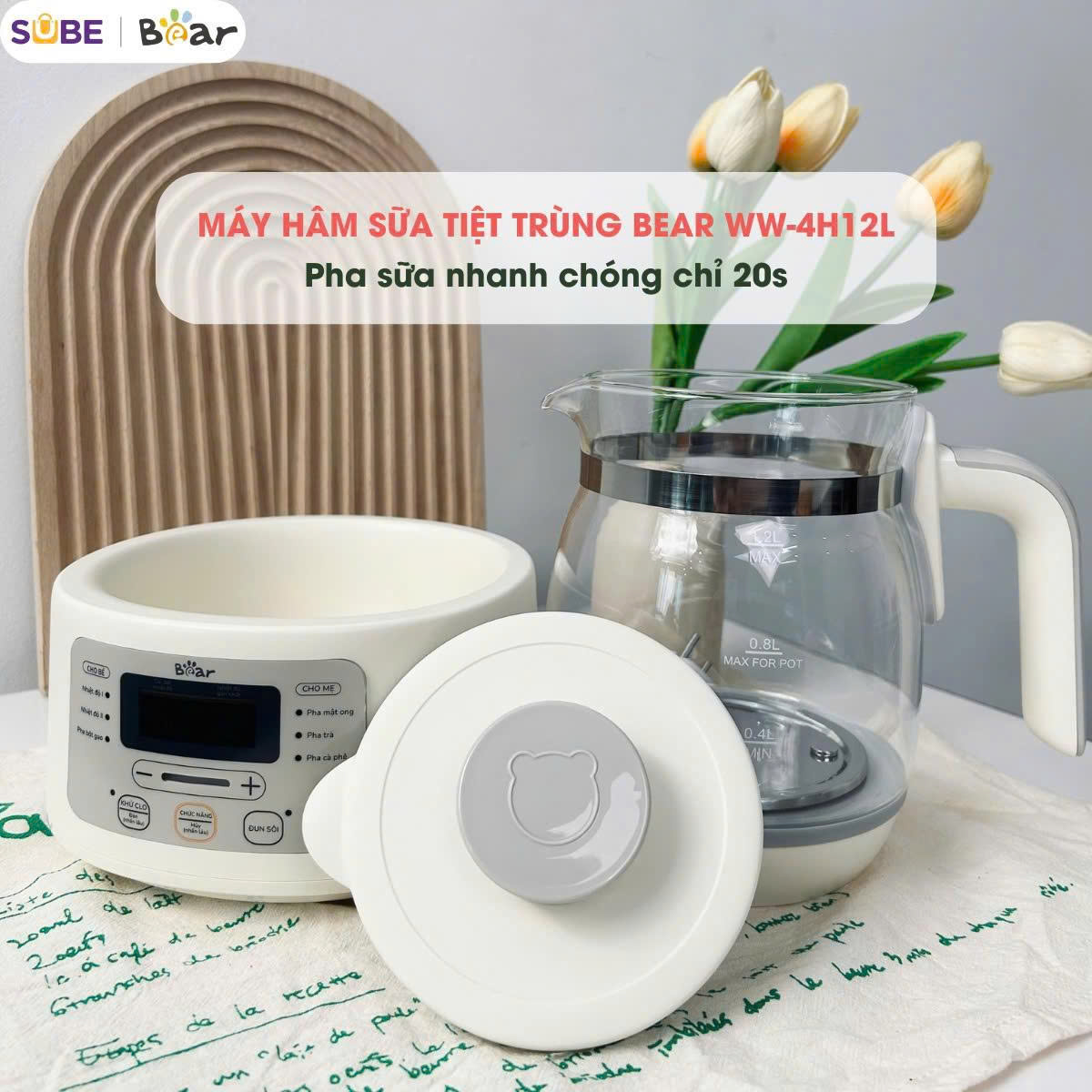 Máy hâm sữa Bear WW-4H12L