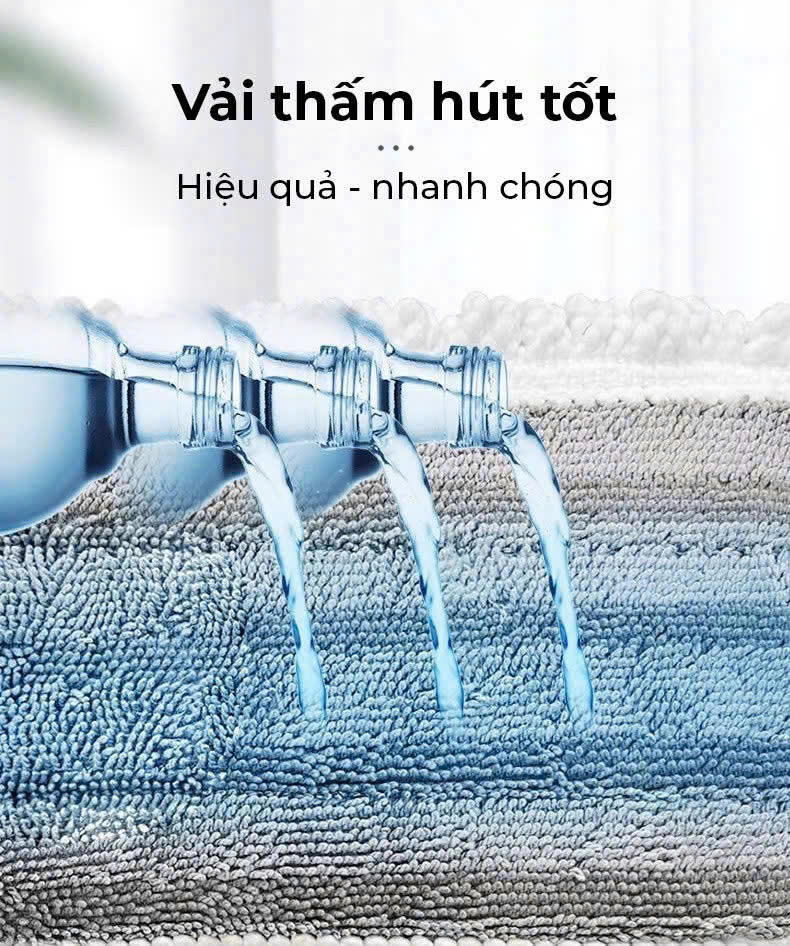 DZA336 - Bộ cây lau nhà thông minh 360 độ Dozzi KÈM 4 BÔNG LAU