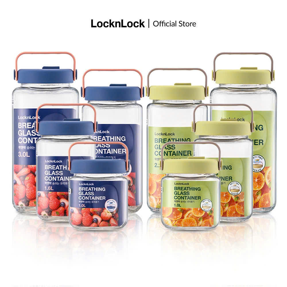 Hũ Thủy Tinh LocknLock Breathing - Xanh navy