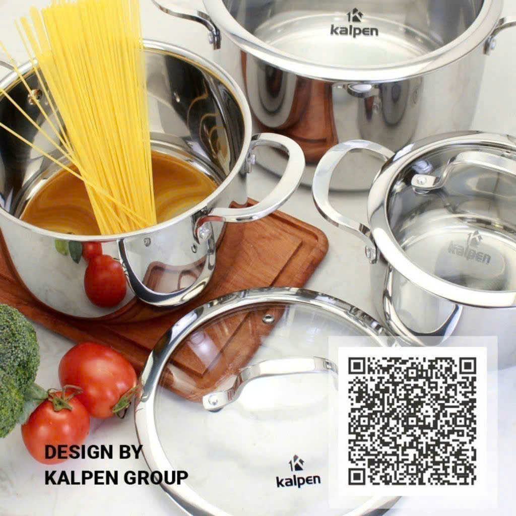 BỘ 3 NỒI INOX ĐÚC LIỀN KHỐI KALPEN KAZLER KZ1 (KALPEN GMBH GERMANY)