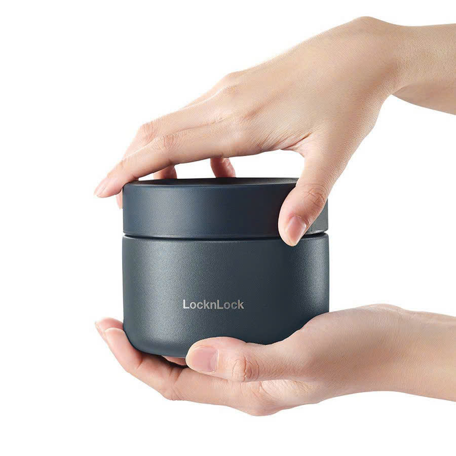 LHC8052S01-Bộ hộp cơm giữ nhiệt Lock&Lock Pump Vacuum Lunch Box (300ml*2, 500ml*1, bộ đũa và thìa, túi)