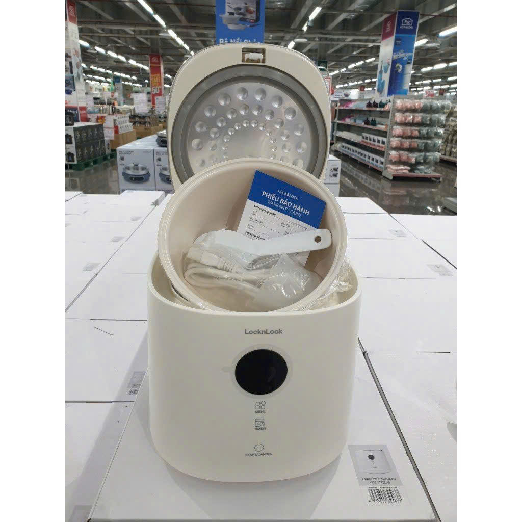 Nồi cơm điện Lock&Lock Bianco Nemo rice cooker 1.2 lít - Màu ngà EJR384IVY
