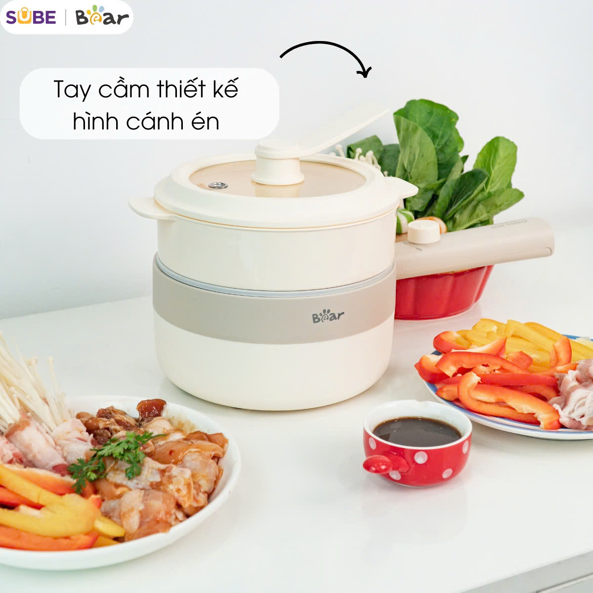 Nồi điện đa năng Bear 1.6L MC-4H16F