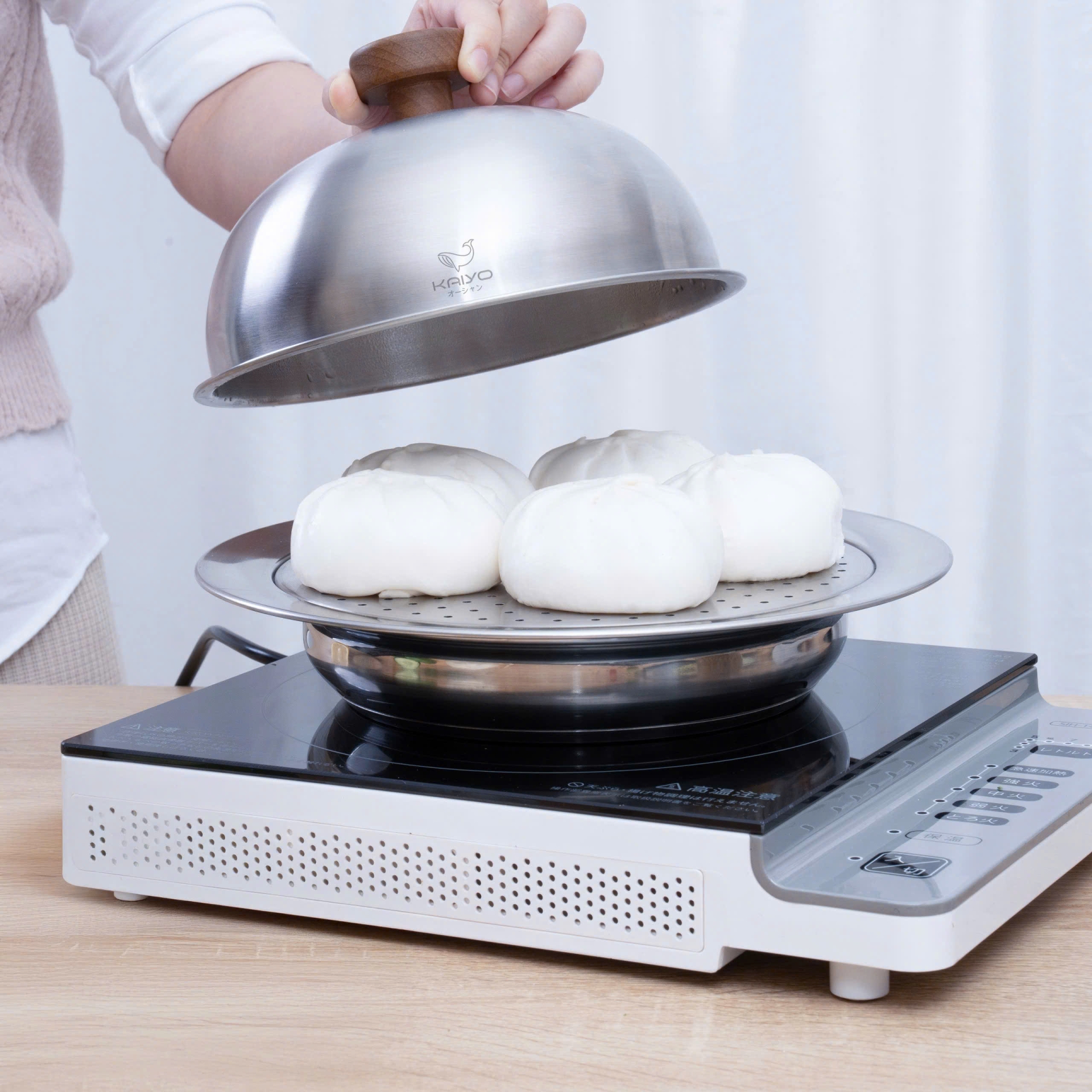 Nồi lẩu/ hấp đa năng Kaiyo KSC6568 - 3 chi tiết