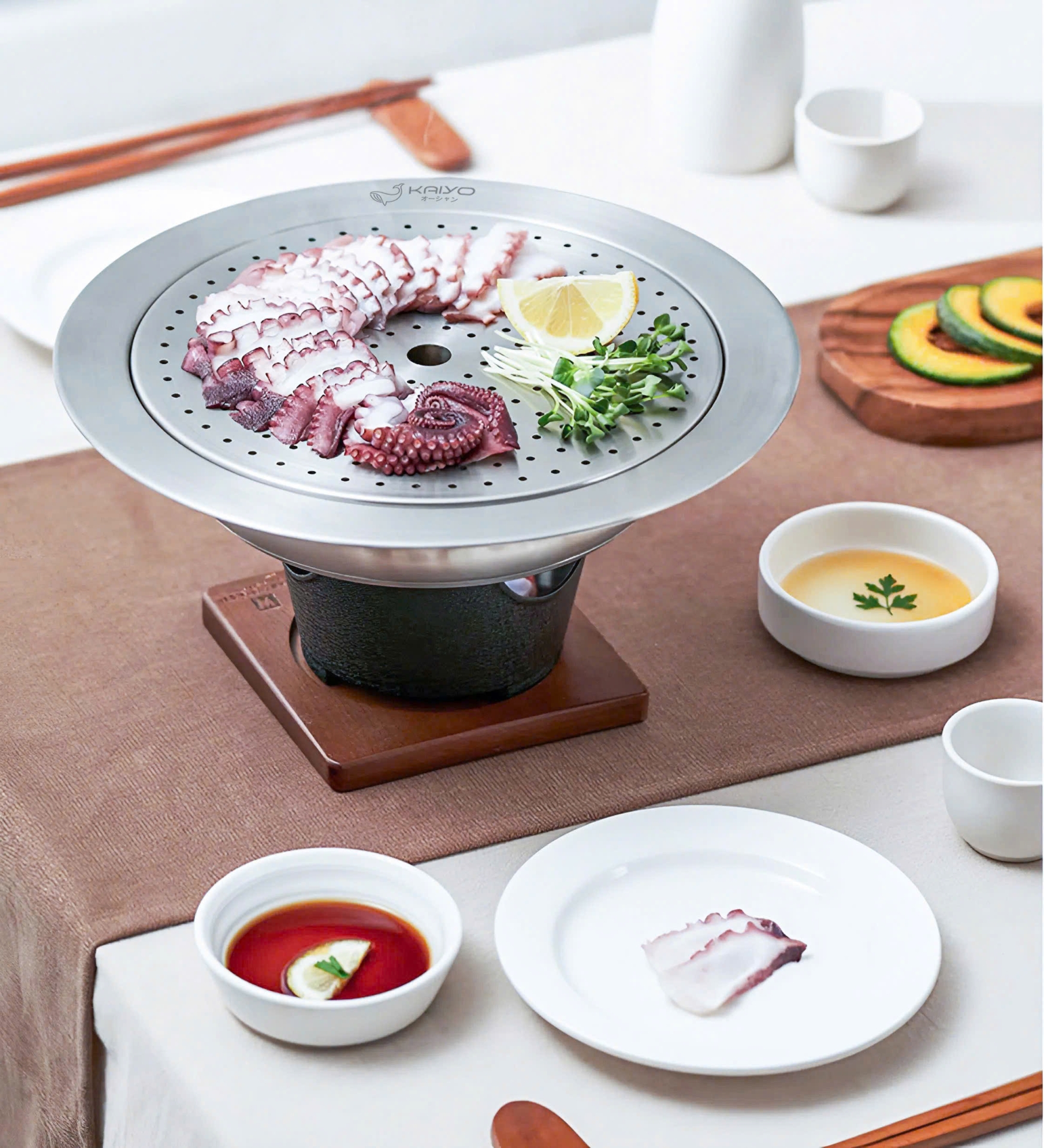 Nồi lẩu/ hấp đa năng Kaiyo KSC6568 - 3 chi tiết