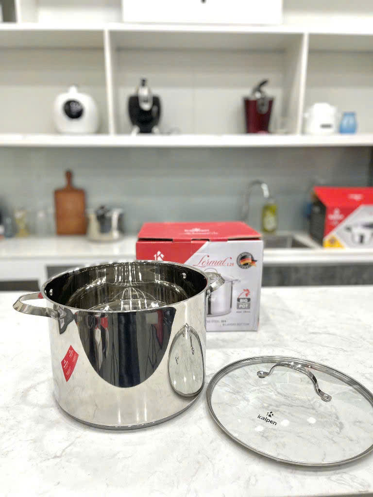 NỒI LUỘC GÀ INOX 304 CAO CẤP 5 ĐÁY KALPEN LERMAT 28CM