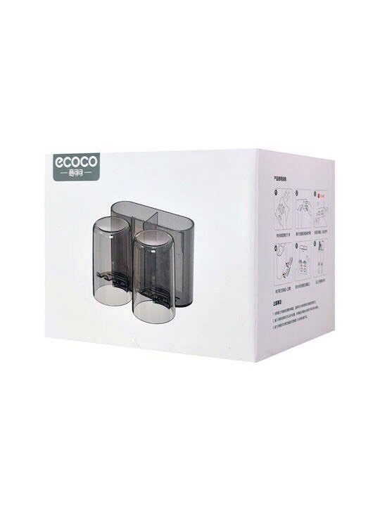 Kệ Cài Bàn Chải Kem Đánh Răng Kèm 2 Cốc Ecoco E2229