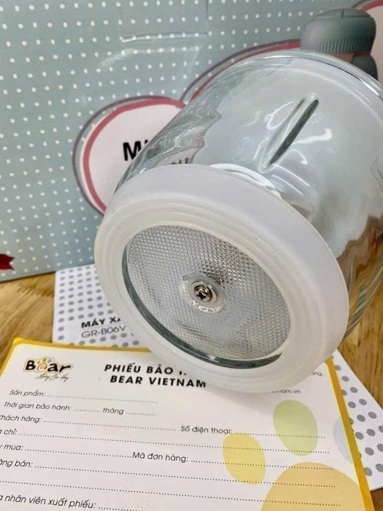 MÁY XAY ĂN DẶM MINI 0.6L BEAR MẪU MỚI SIÊU XINH (GR-B06V1)