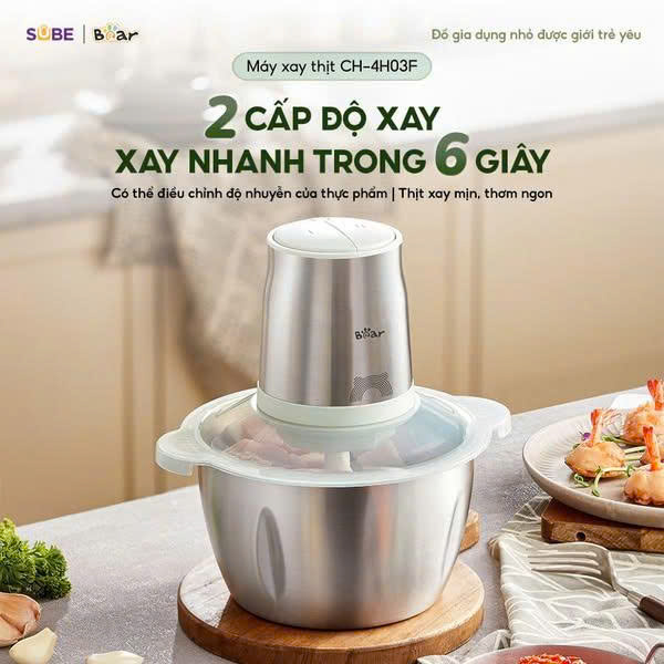 Máy xay thịt 2L Bear CH-4H03F