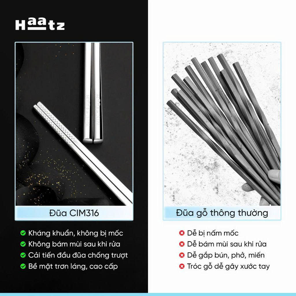 Set 10 đũa Inox CIM316