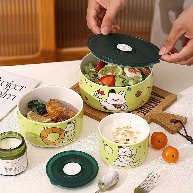 SET 3 BÁT SỨ CÓ NẮP ĐẬY