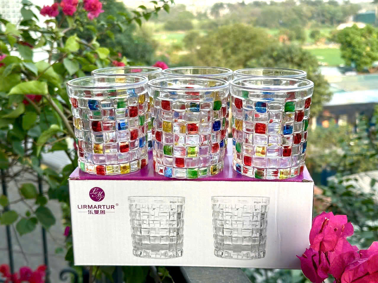 SET 6 CỐC THUỶ TINH CẦU VỒNG 270ML