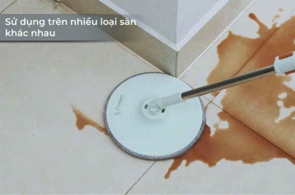 Bộ lau nhà Kaiyo có khả năng tách được cả nước sạch, nước bẩn