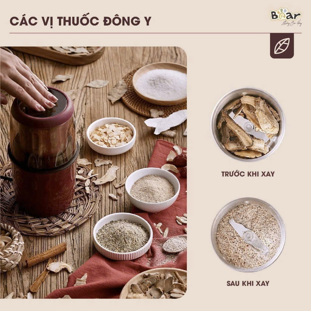 MÁY XAY BỘT KHÔ BEAR-MDJ- A02G3 HÀNG QUỐC TẾ