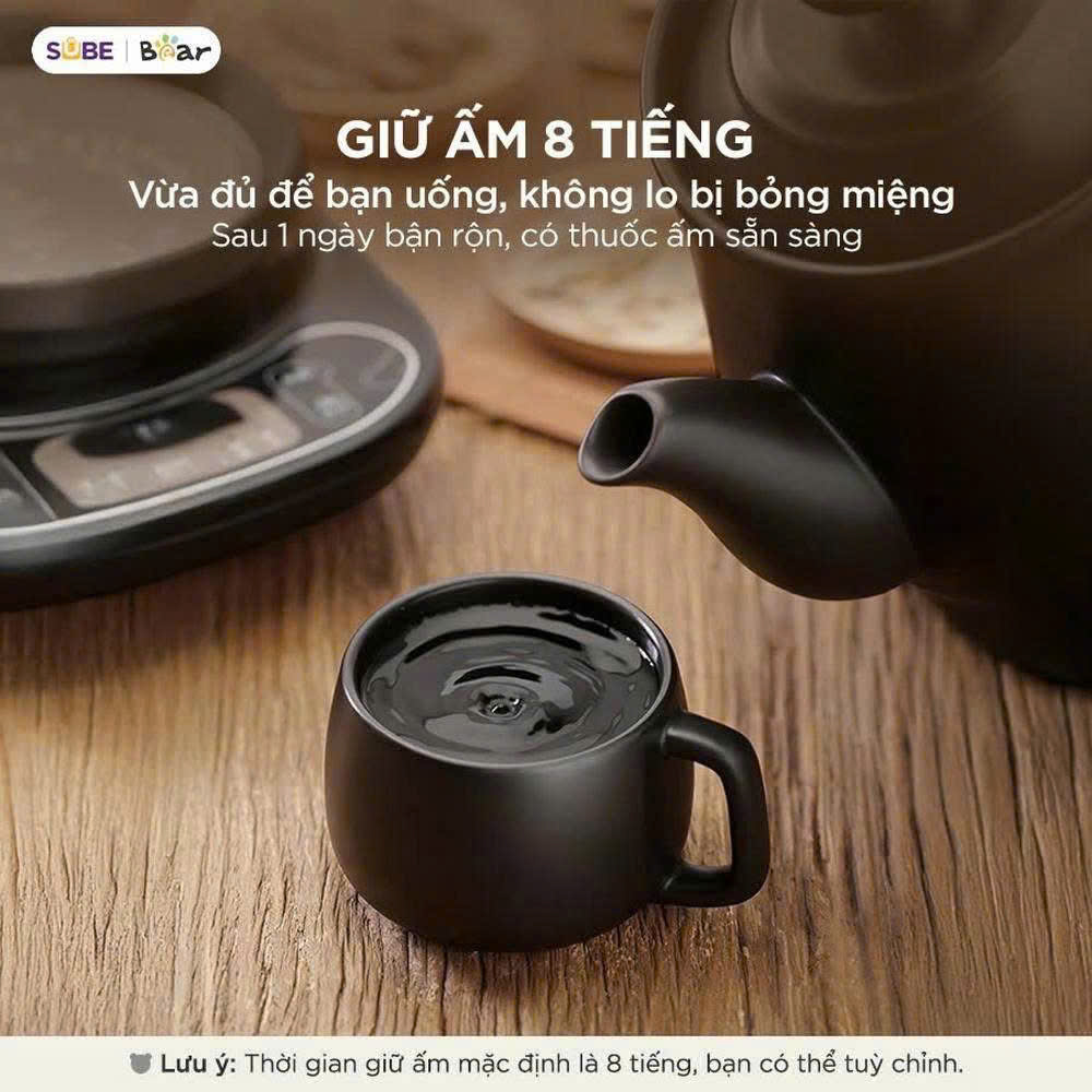 Ấm Sắc Thuốc Bear 4L HTM-4H40X - Màu Đen