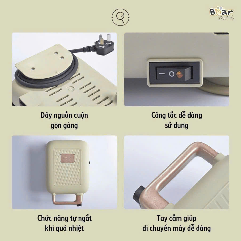 Máy nướng bánh 2 khay Bear DBC-C06M1