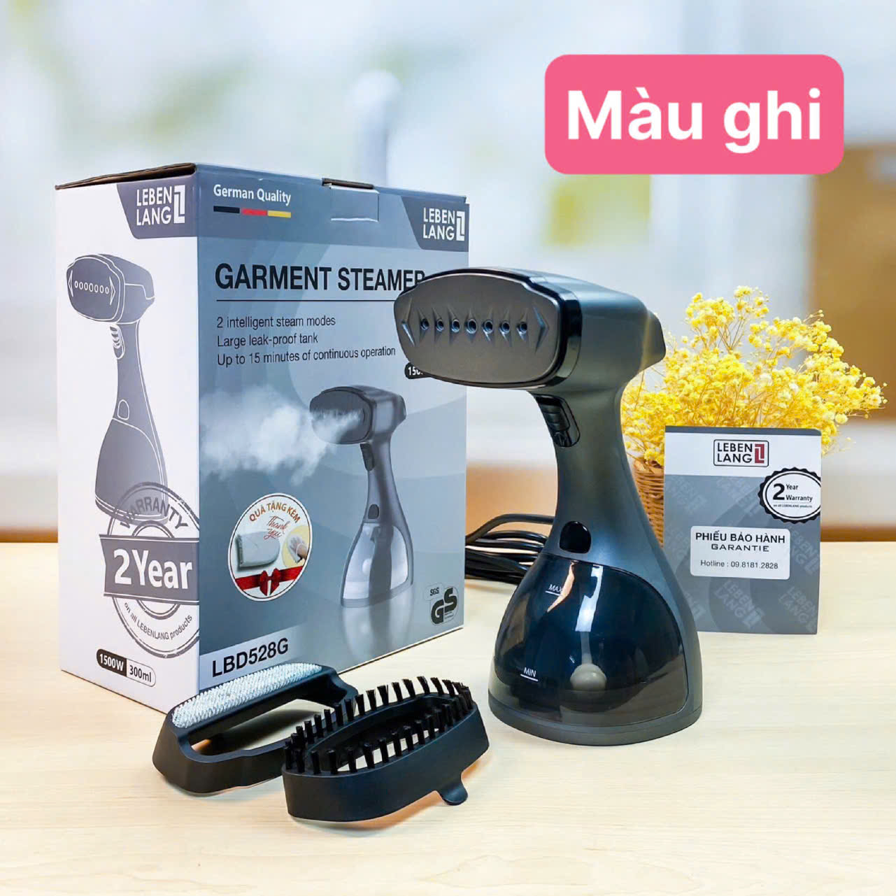 BÀN LÀ HƠI NƯỚC CẦM TAY LEBENLANG ĐỨC LBD528